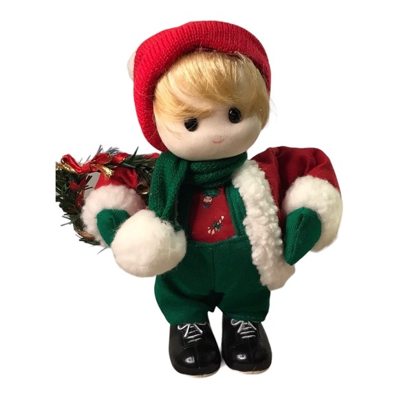 Vintage Terry's Village Christmas Boy & Girl Musical w/Moving Heads Collectable - Picture 4 of 8